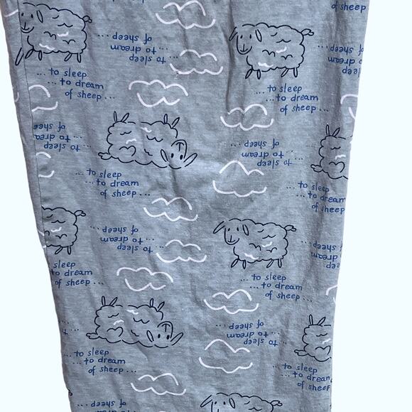 Jenni 2PC Counting Sheep Pajama Lounge Set 100% Cotton Blue White Size S - Picture 13 of 16